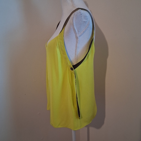Rag & Bone Colette Cami Lime Green Silk Blouse Size Medium NWOT - Picture 7 of 10
